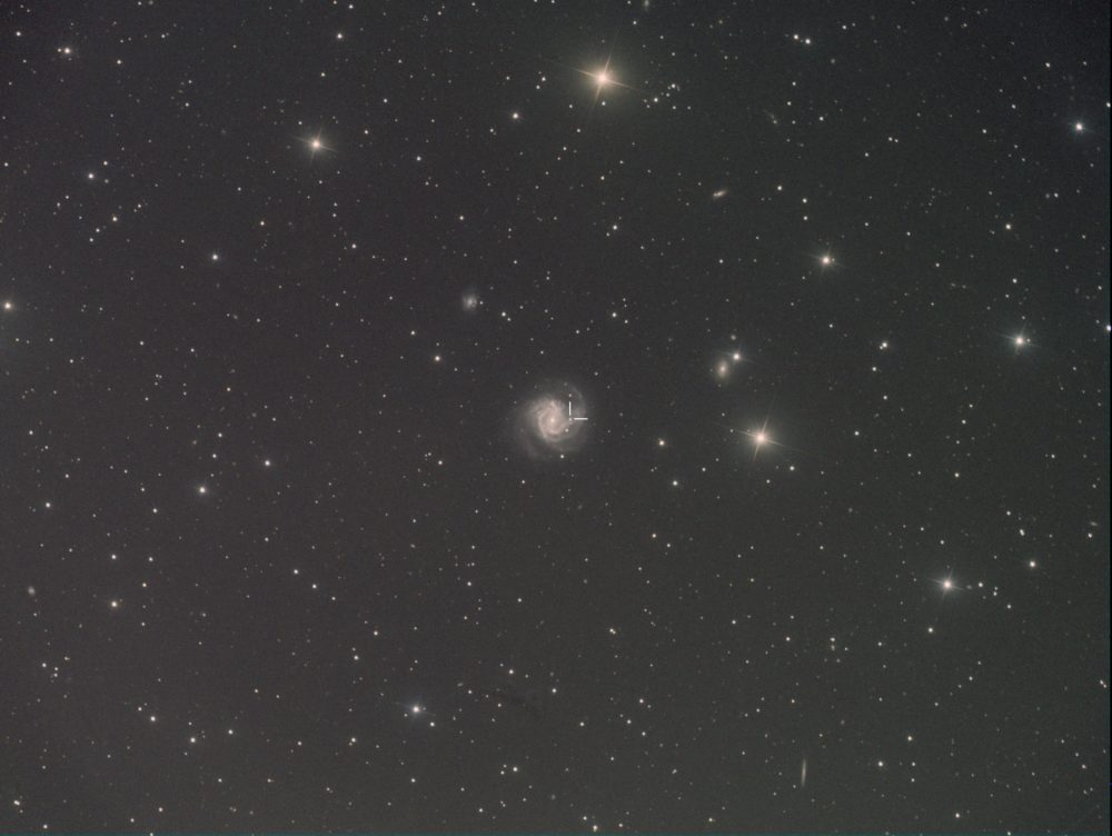 Messier 61 et la supernova sn2020jfo (repère)